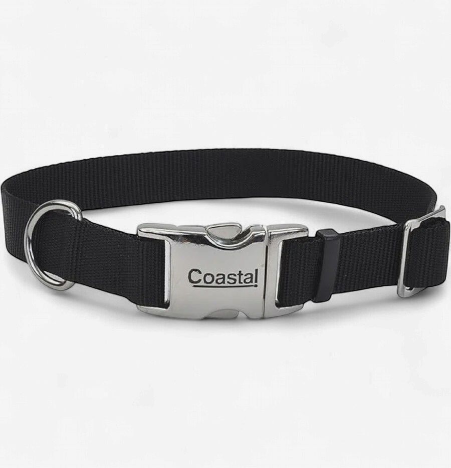 Coastal Collar 3/4” Metal Buckle- Black