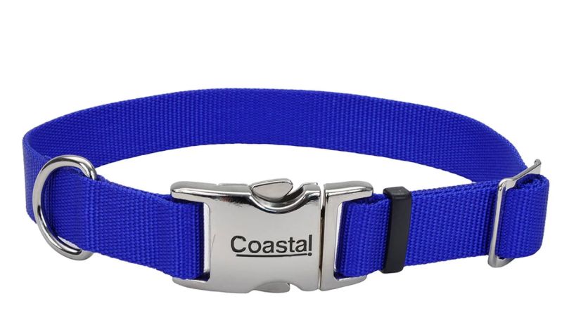 Coastal Adjustable Dog Collar with Metal Buckle 3/4"
