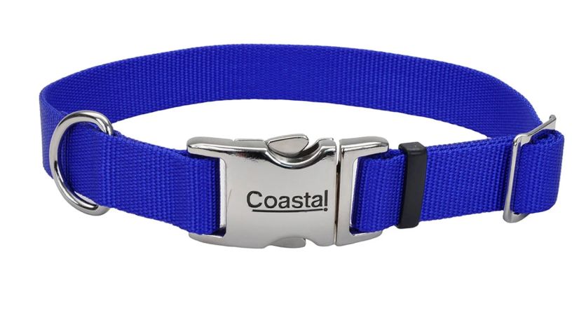 Coastal Adjustable Dog Collar with Metal Buckle 1"