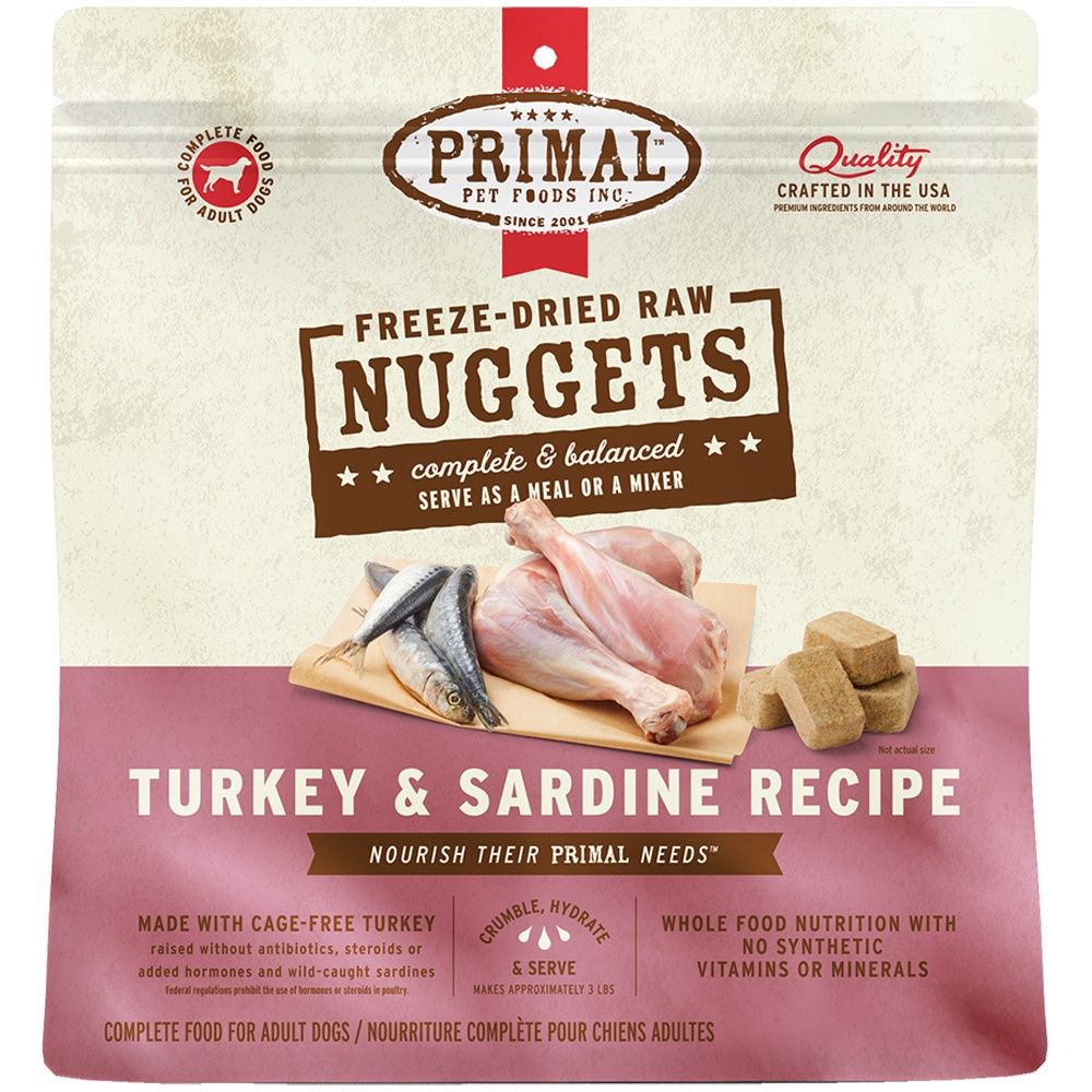 Primal Freeze-Dried Raw Nuggets Turkey &amp; Sardine Recipe