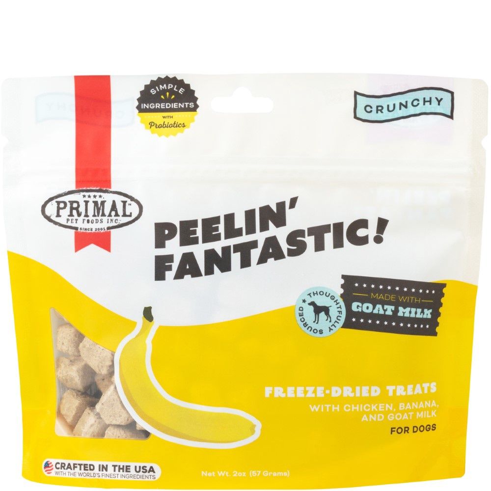 Primal Freeze Dried Chicken &amp; Banana Dog Treats with Goat Milk