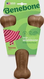 Benebone Wishbone Chew Bacon, Large