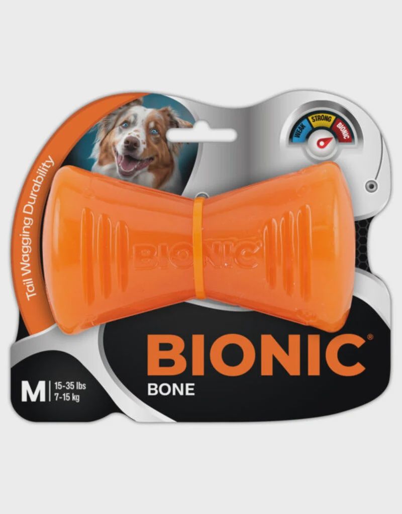 Bionic Dog Toys Bone Medium Orange