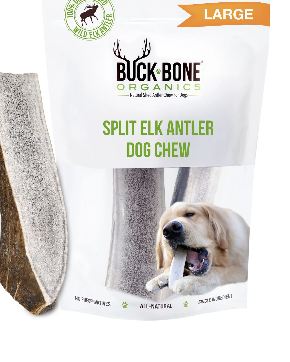 Elk Antler Dog Chew Large Split