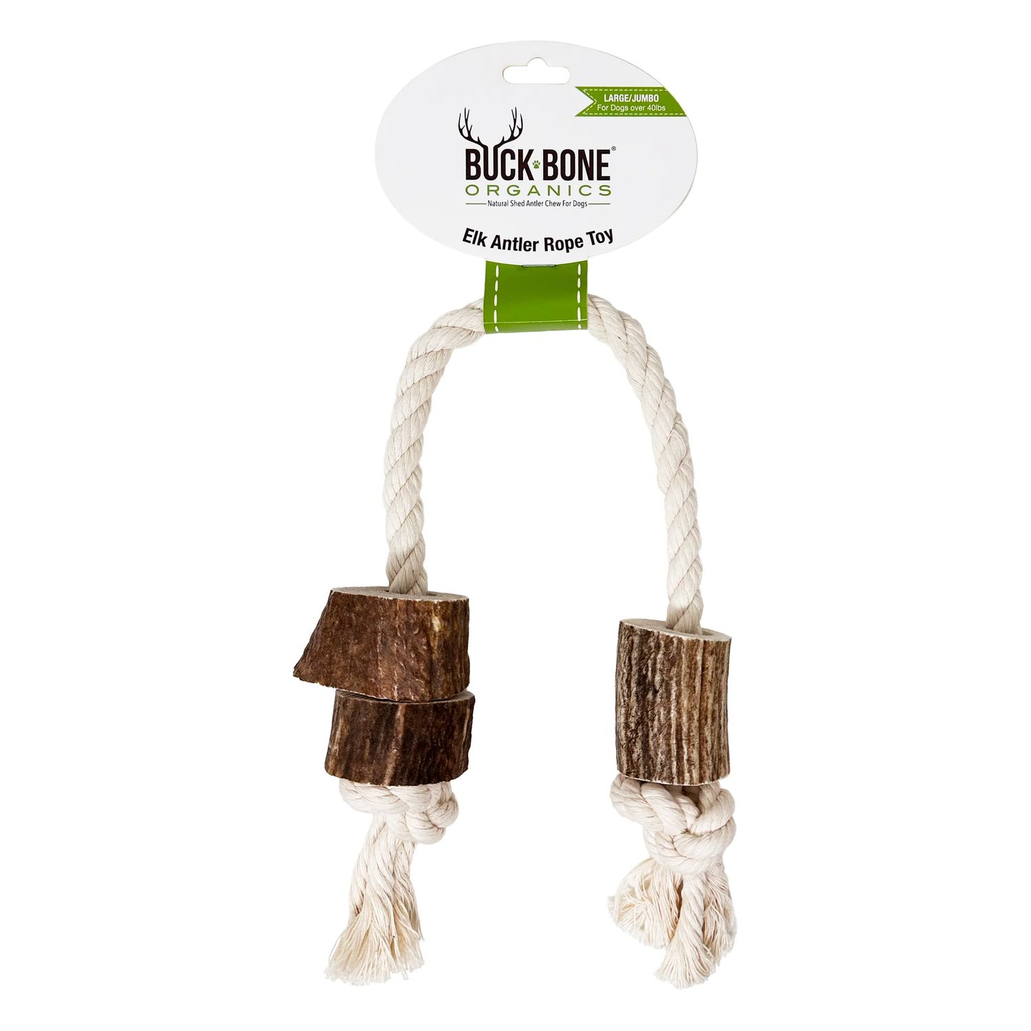 Elk Antler Cotton Rope Chew Toy Large