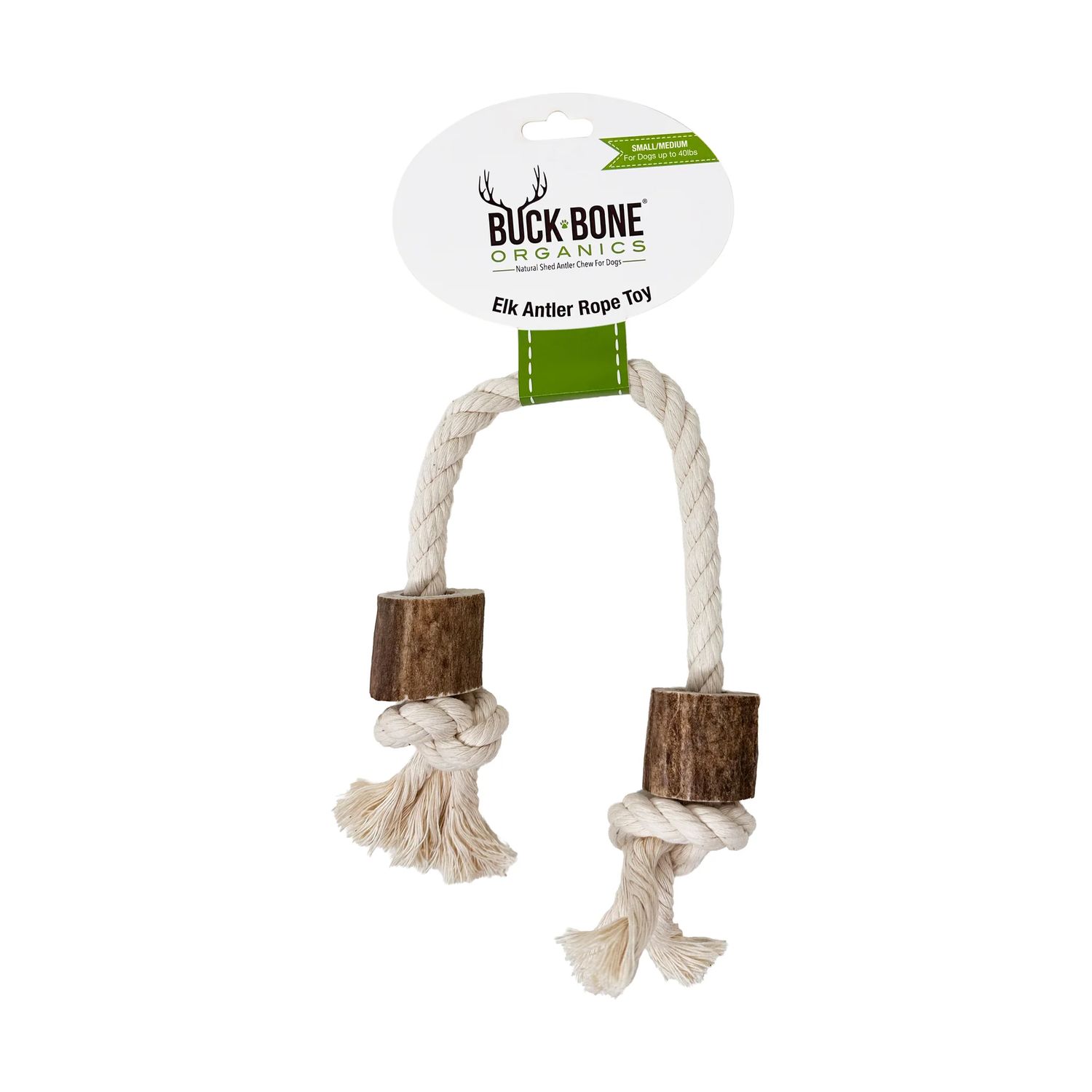 Elk Antler Cotton Rope Chew Toy Small/Medium