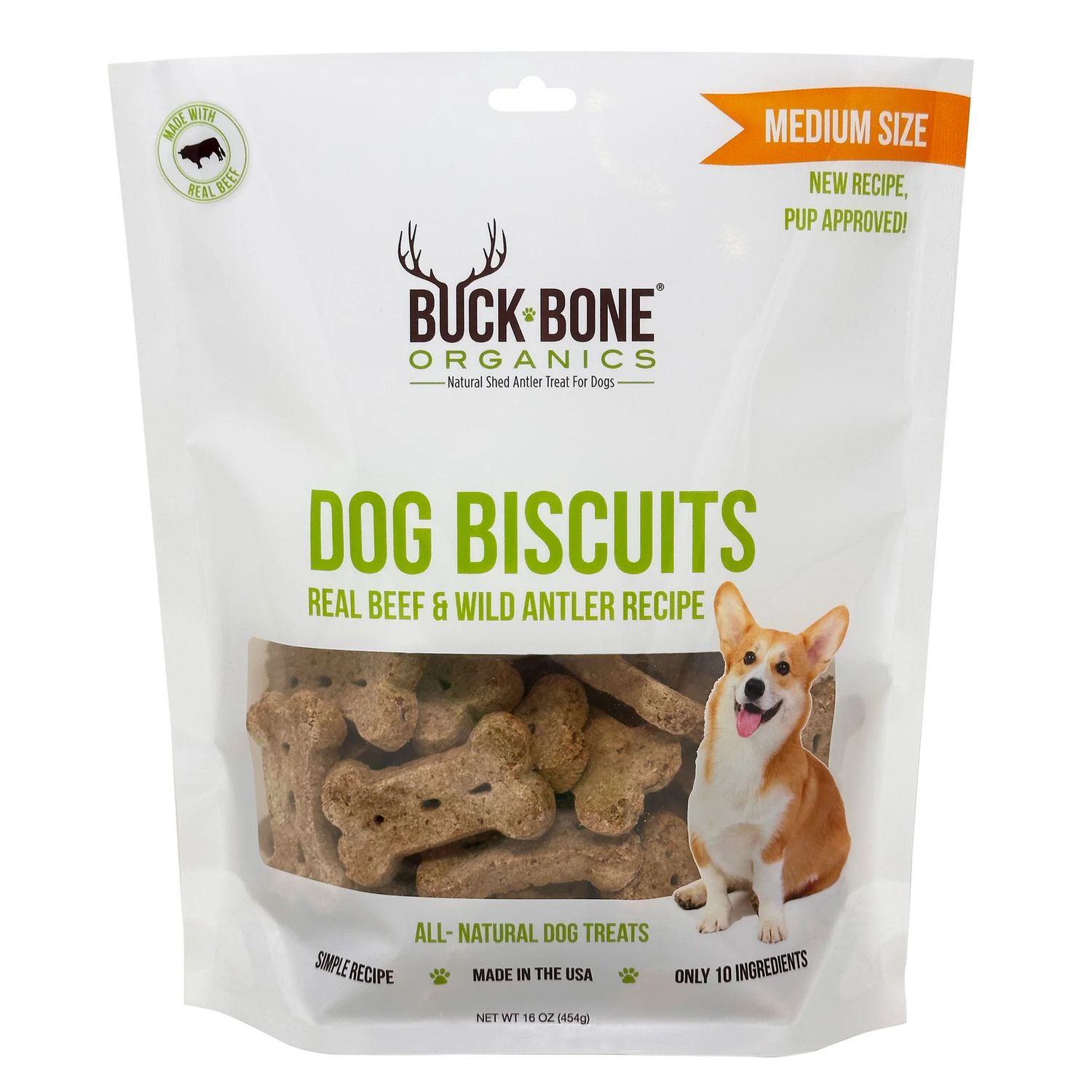Antler Dog Biscuits, Medium Size 16 oz