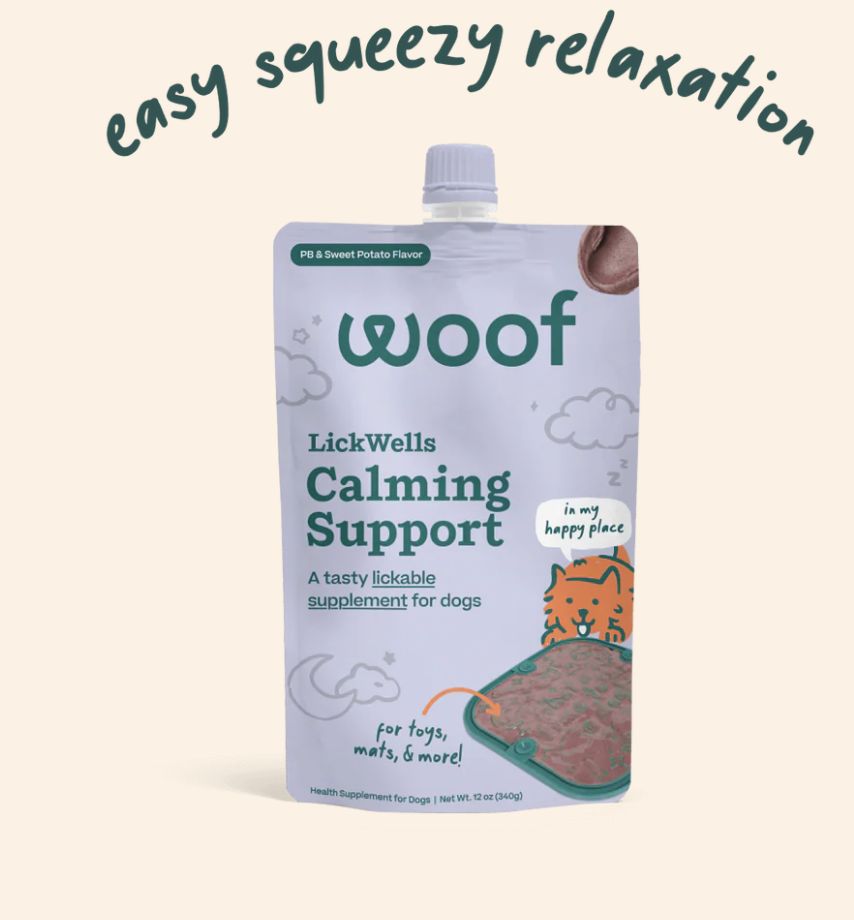 Woof Dog Treat Lickwells Calming PB Sweet Potato 12 oz