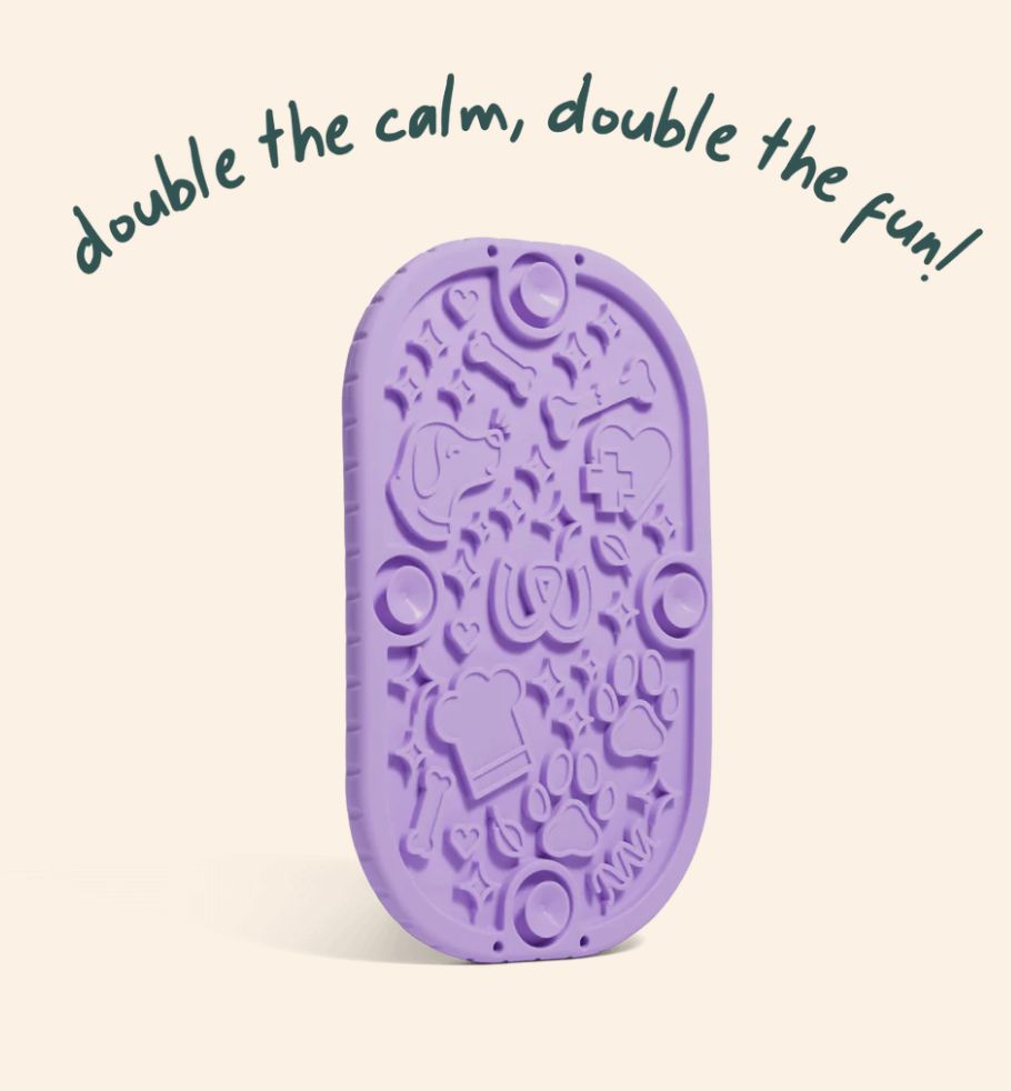 Woof Dog Toy Lick Mat FlipMat Mini Lavender