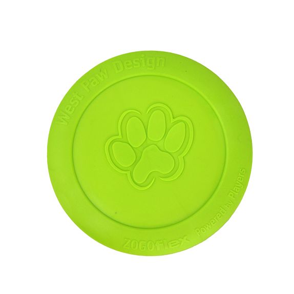 West Paw Zisc Flying Disc Fetch Dog Toy - Large - Green