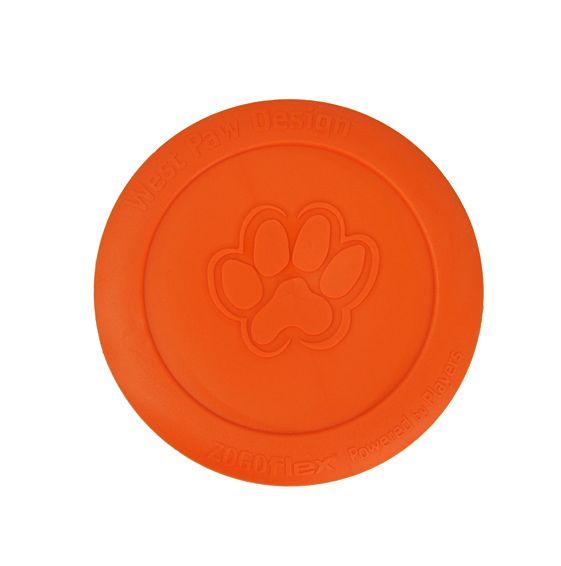 West Paw Zisc Flying Disc Fetch Dog Toy - Large - Orange