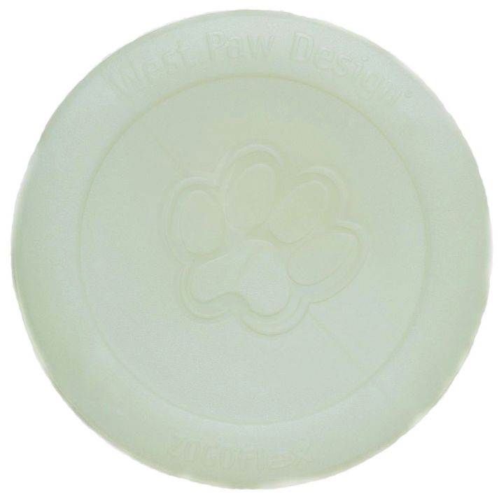 West Paw Zisc Flying Disc Fetch Dog Toy - Small - white