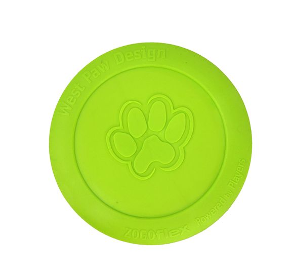 West Paw Zisc Flying Disc Fetch Dog Toy - Small - Green