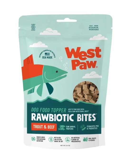 West Paw Rawbiotic Bites  Trout &amp; Beef