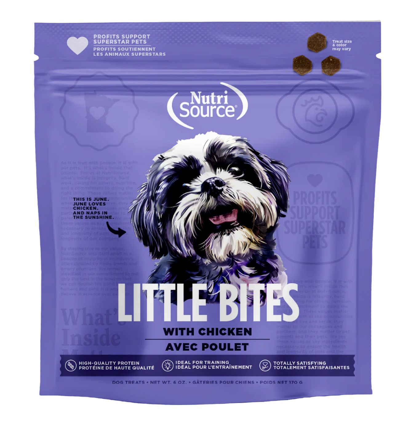 NutriSource Little Bites Chicken Dog Treat, 6-oz