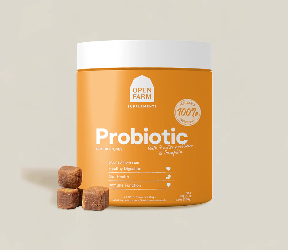 Open Farm Dog Supplement Probiotic Chews 90 ct