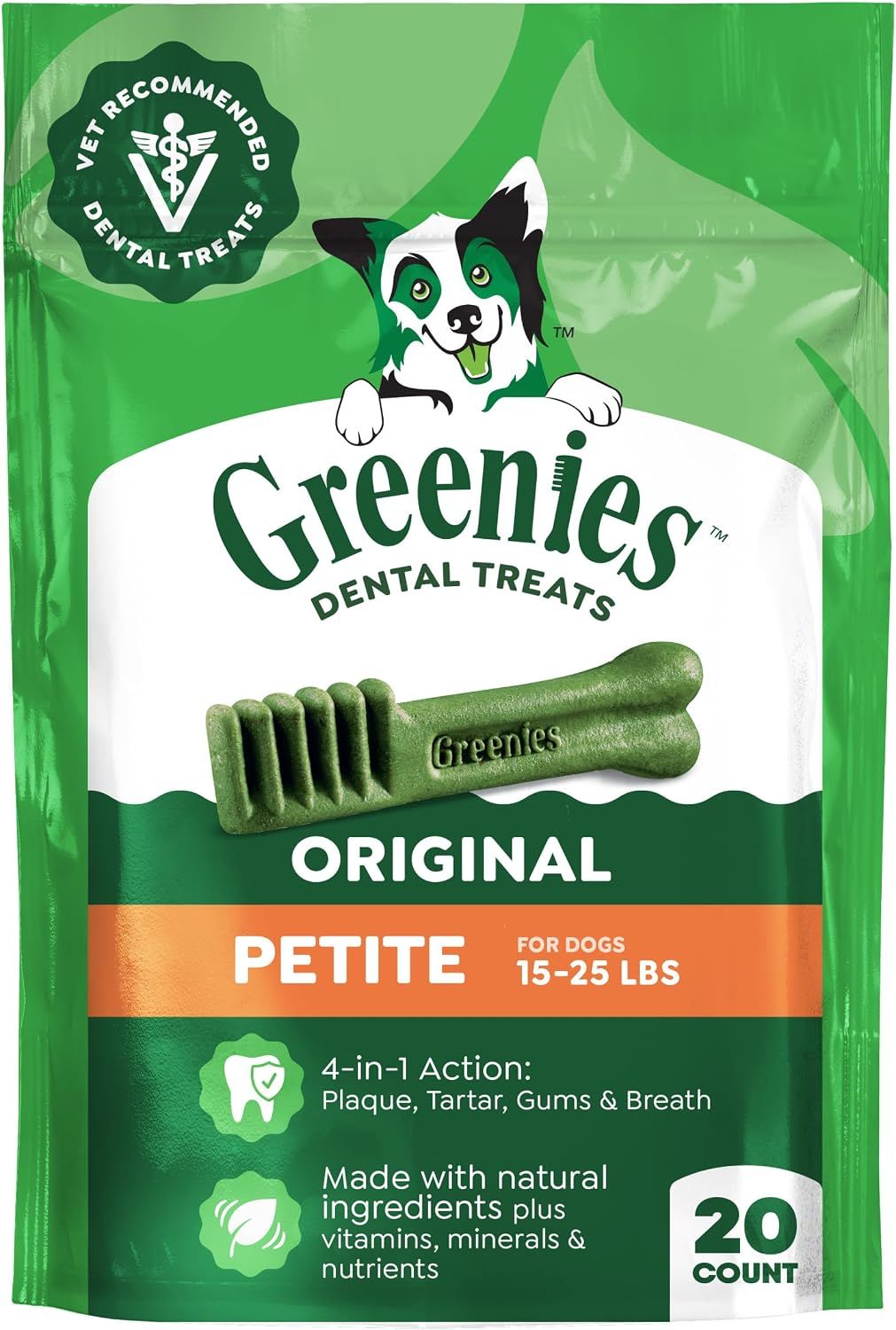 Greenies Petite Natural Dental Dog Treats 20 count