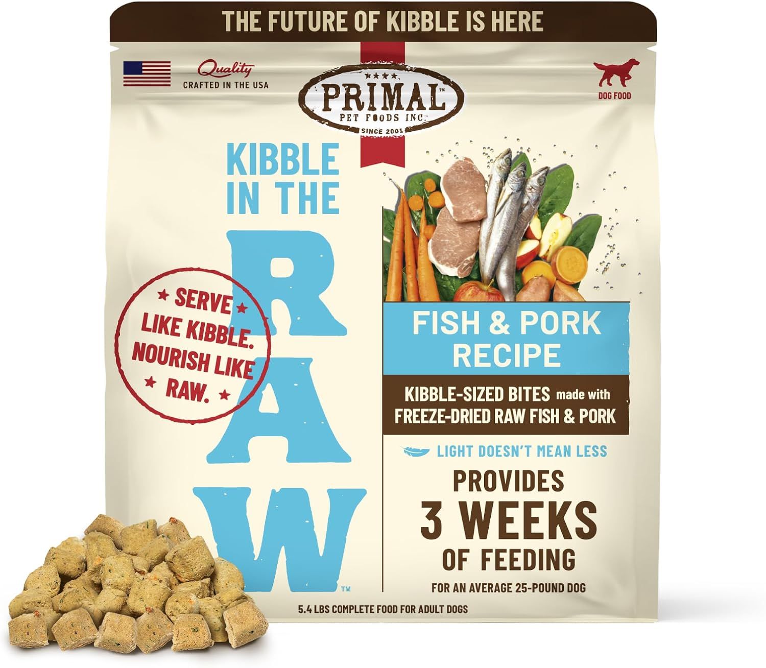 Primal Kibble in The Raw FD Fish and Pork 5.4lb