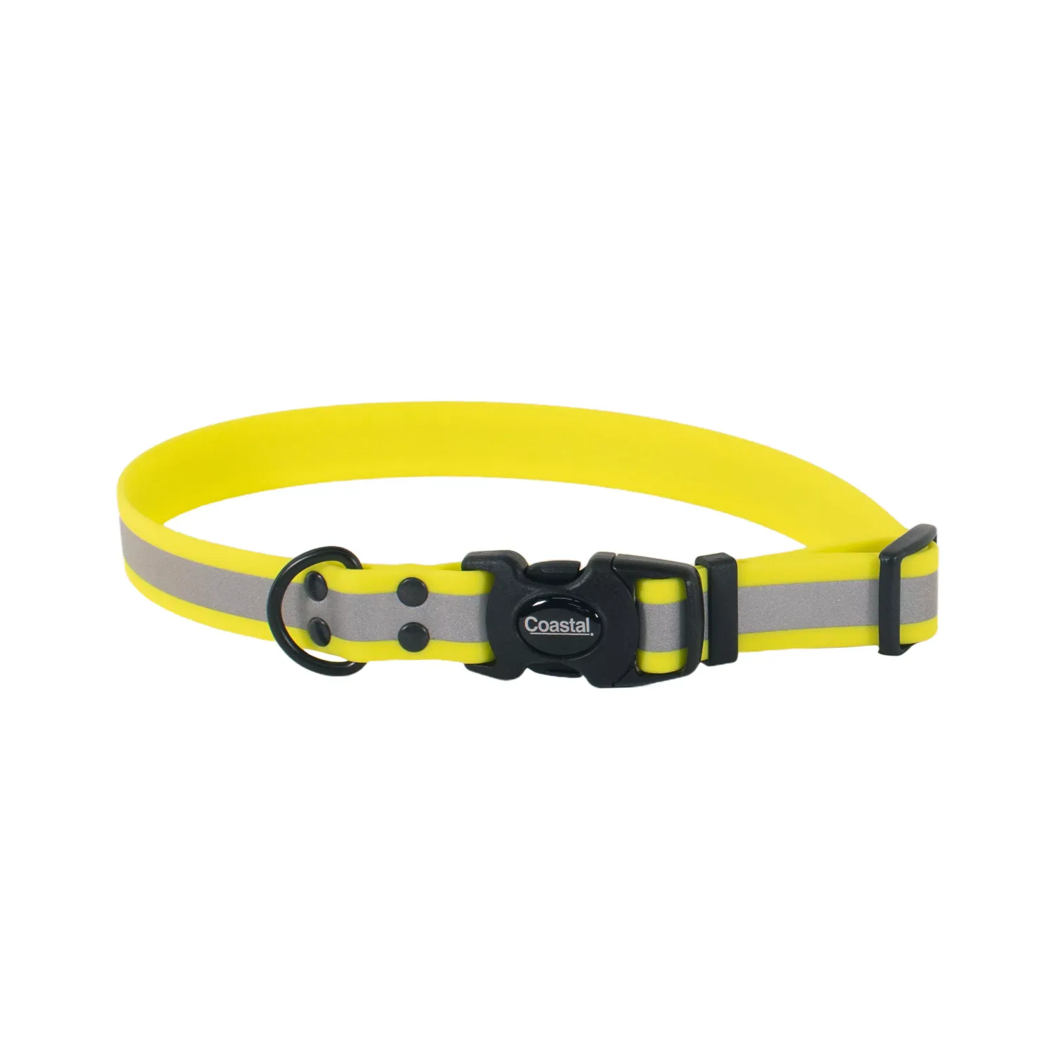 Coastal Water &amp; Woods BioThane Reflective Adjustable Dog Collar Small