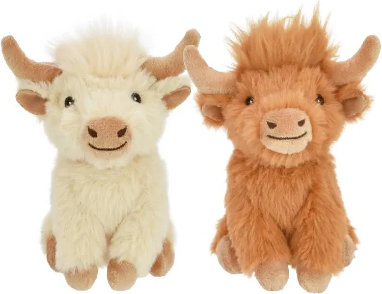 Multipet Plush Dog Toy Minipet Highland Cow Assorted