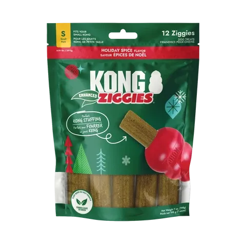 KONG Holiday Ziggies Enhanced Holiday Spice 7 oz