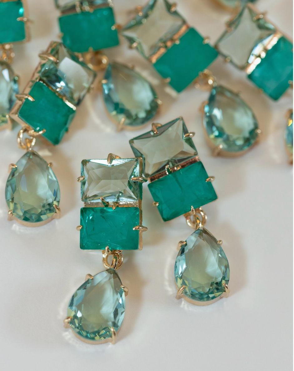 Amalfi Turquoise Ombre Gem Drop Earrings