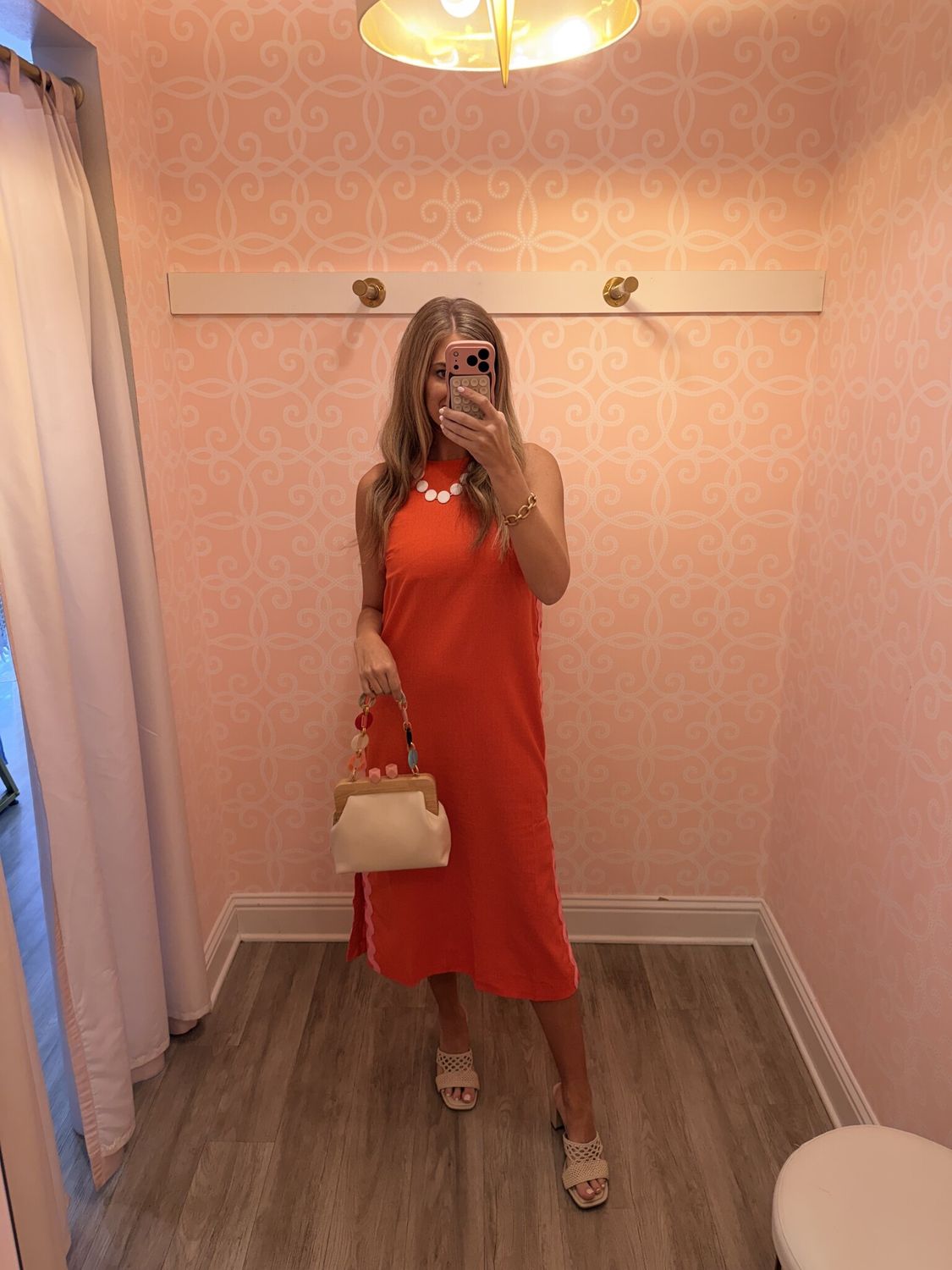 City Girl Ric Rac Midi Dress