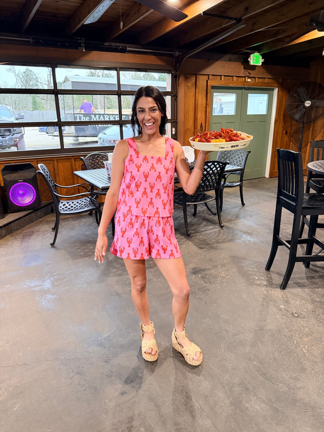 Lobster Printed Short Set