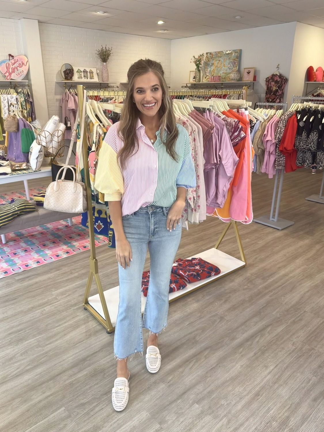 Content Crop Flare Jeans