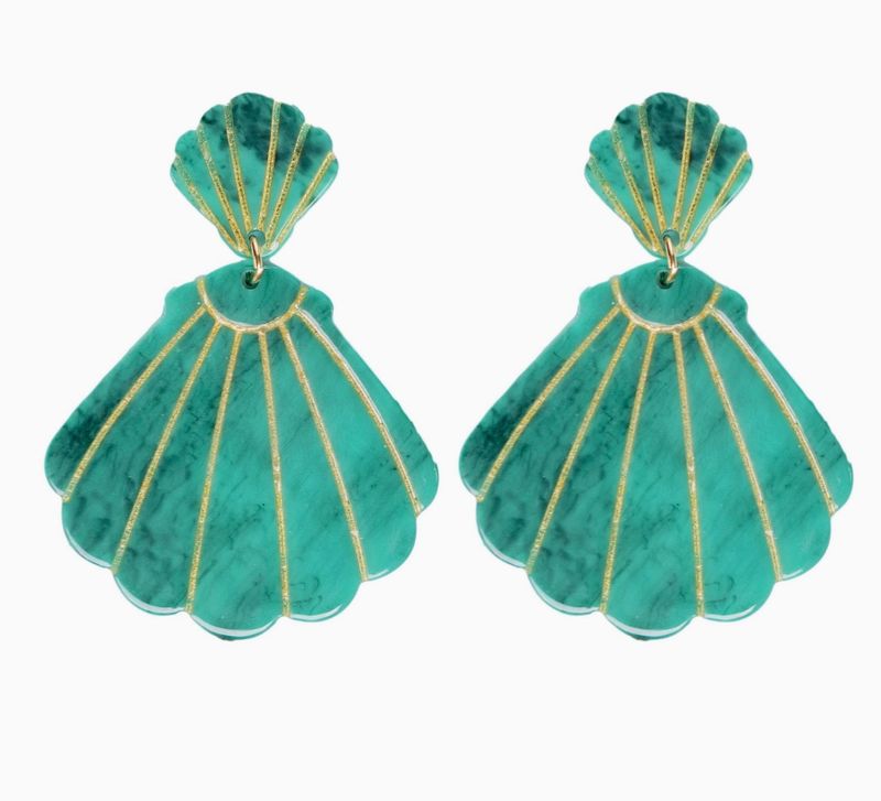 St. Armands Turquoise Shell Earrings