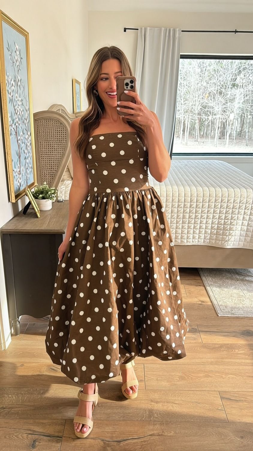 Modern Muse Polka Dot Midi Dress