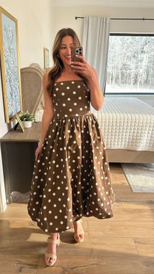 Modern Muse Polka Dot Midi Dress