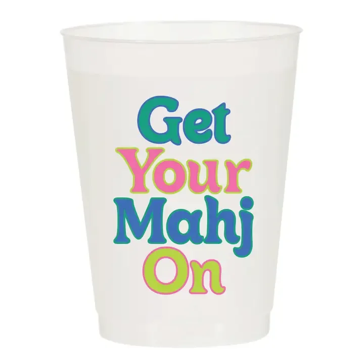 SHH Get Your Mahj On Frosted Cups
