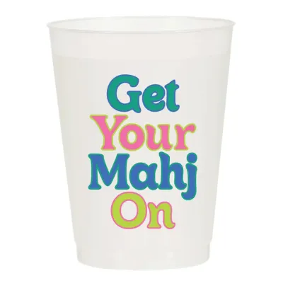 SHH Get Your Mahj On Frosted Cups