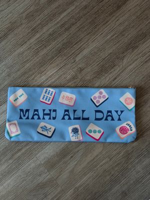 Mahjong Zipper Canvas Tile Bag