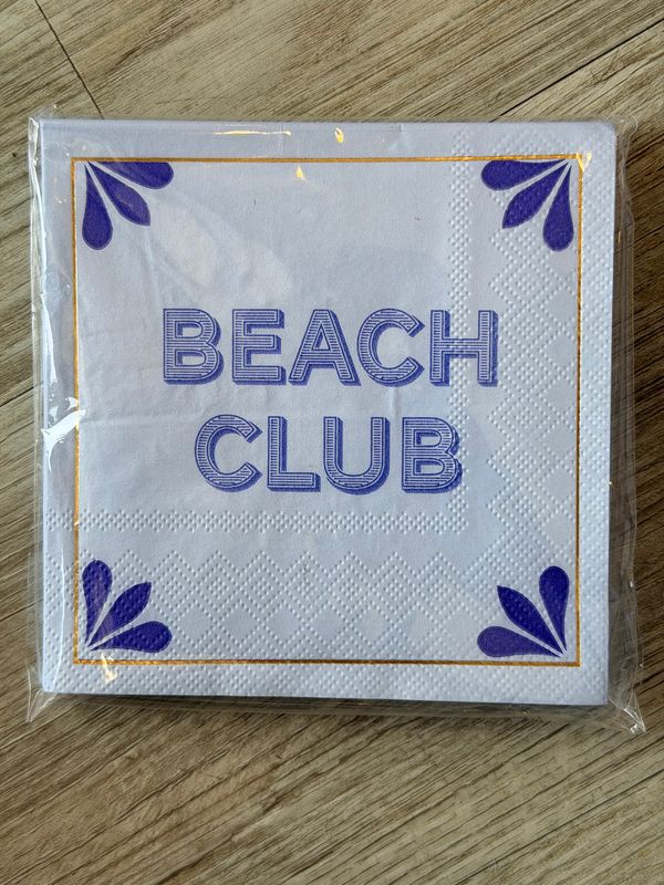 Slant Beach Club Foil Beverage Napkins