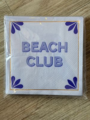 Slant Beach Club Foil Beverage Napkins