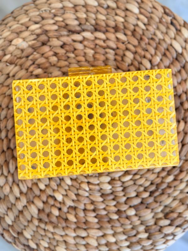 Toss Clear Box Cane Clutch