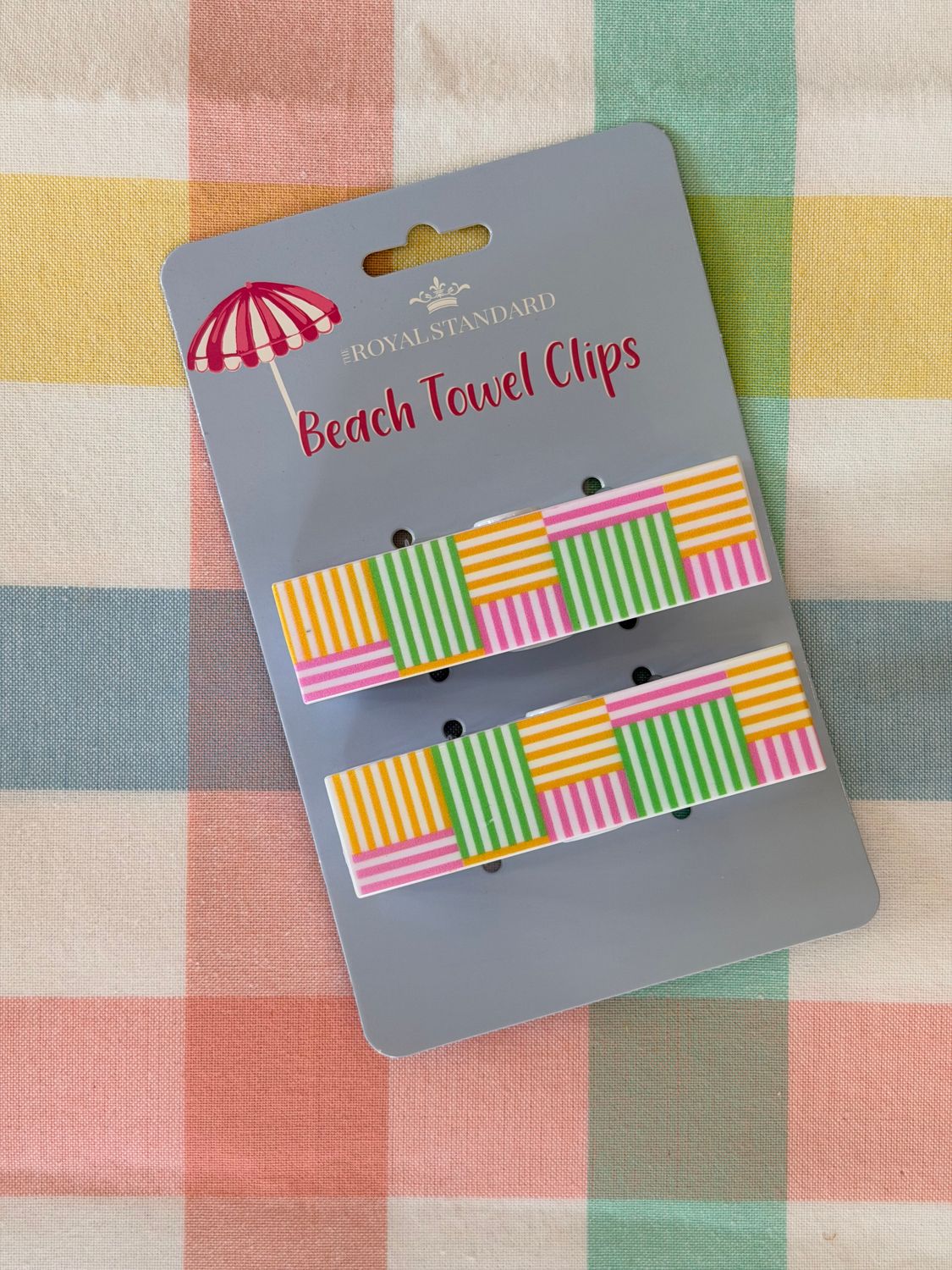 Freeport Stripe Beach Towel Clips