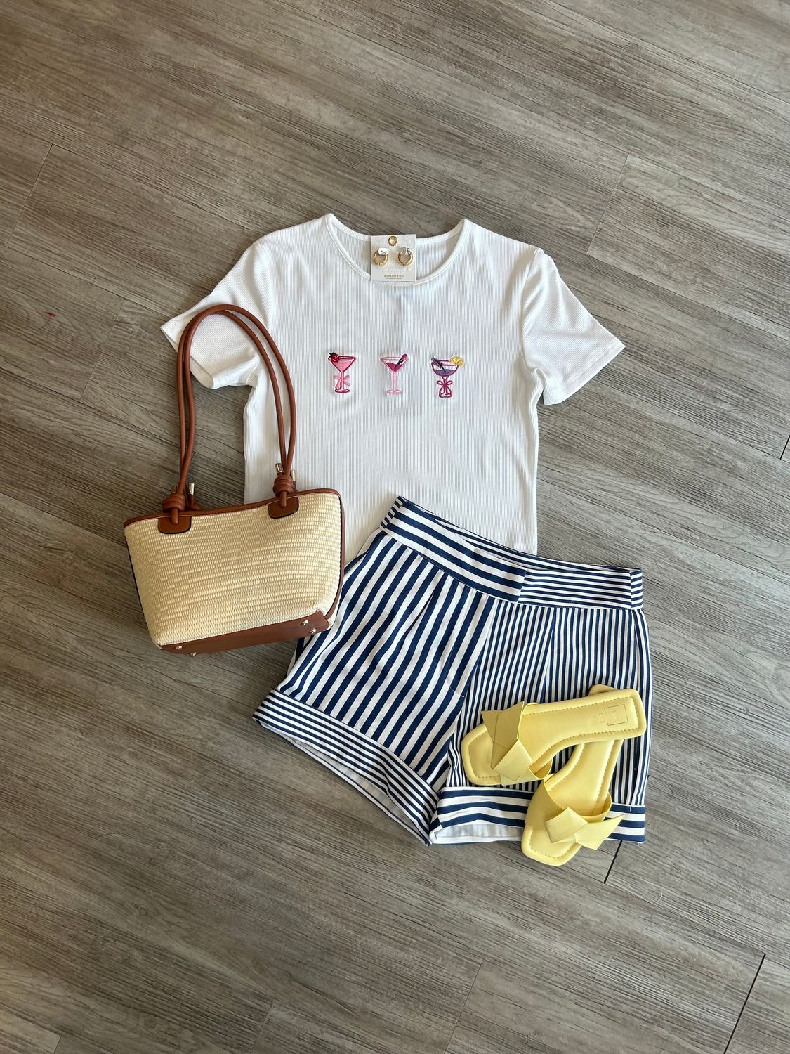 Tini Time Ribbed Embroidered Top