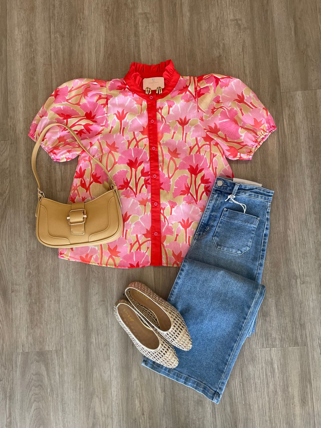 Sunset Garden Floral Top