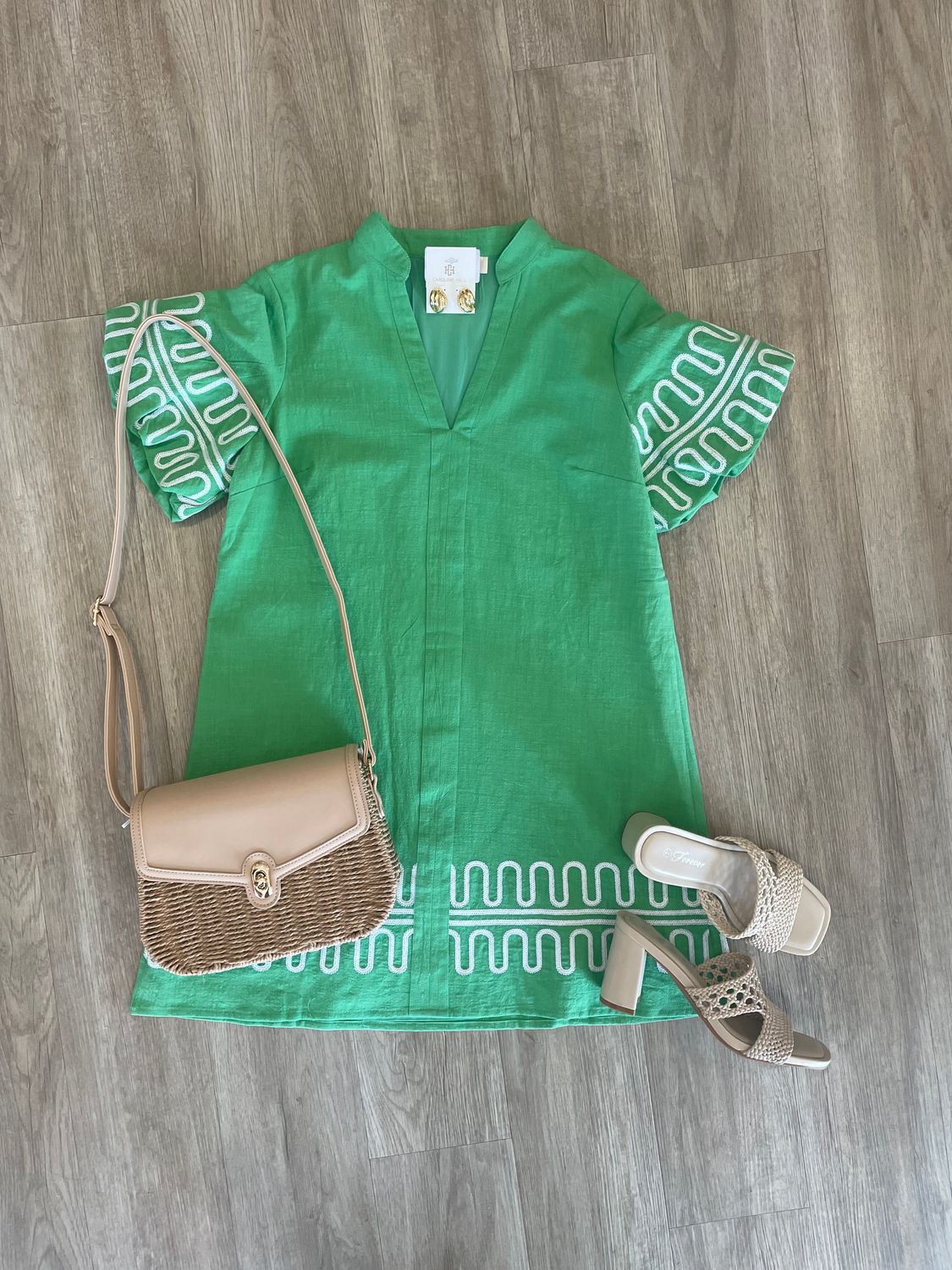 Emmie Embroidered Shift Dress