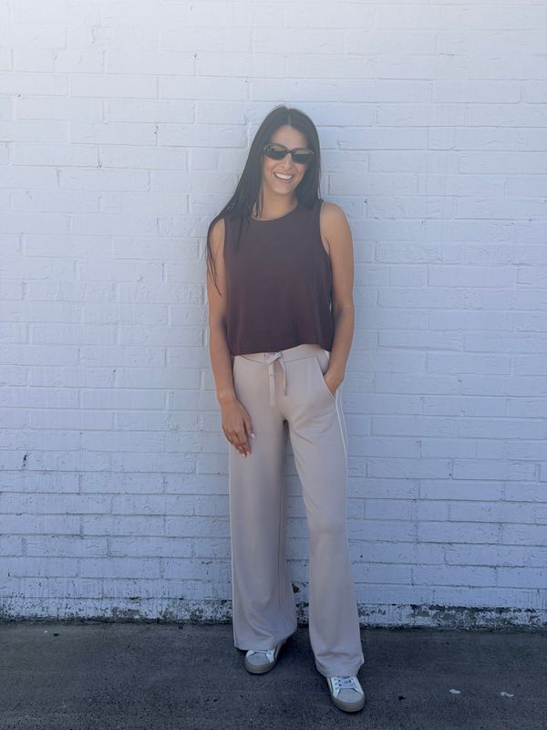 Z Supply Sloane Linen Chocolate Cherry Top