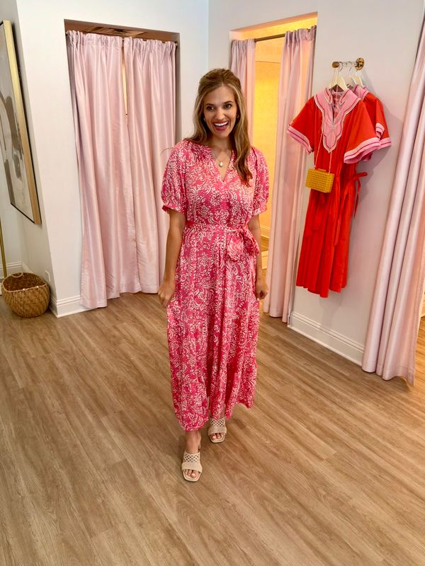 Rosy Afternoon Maxi Dress
