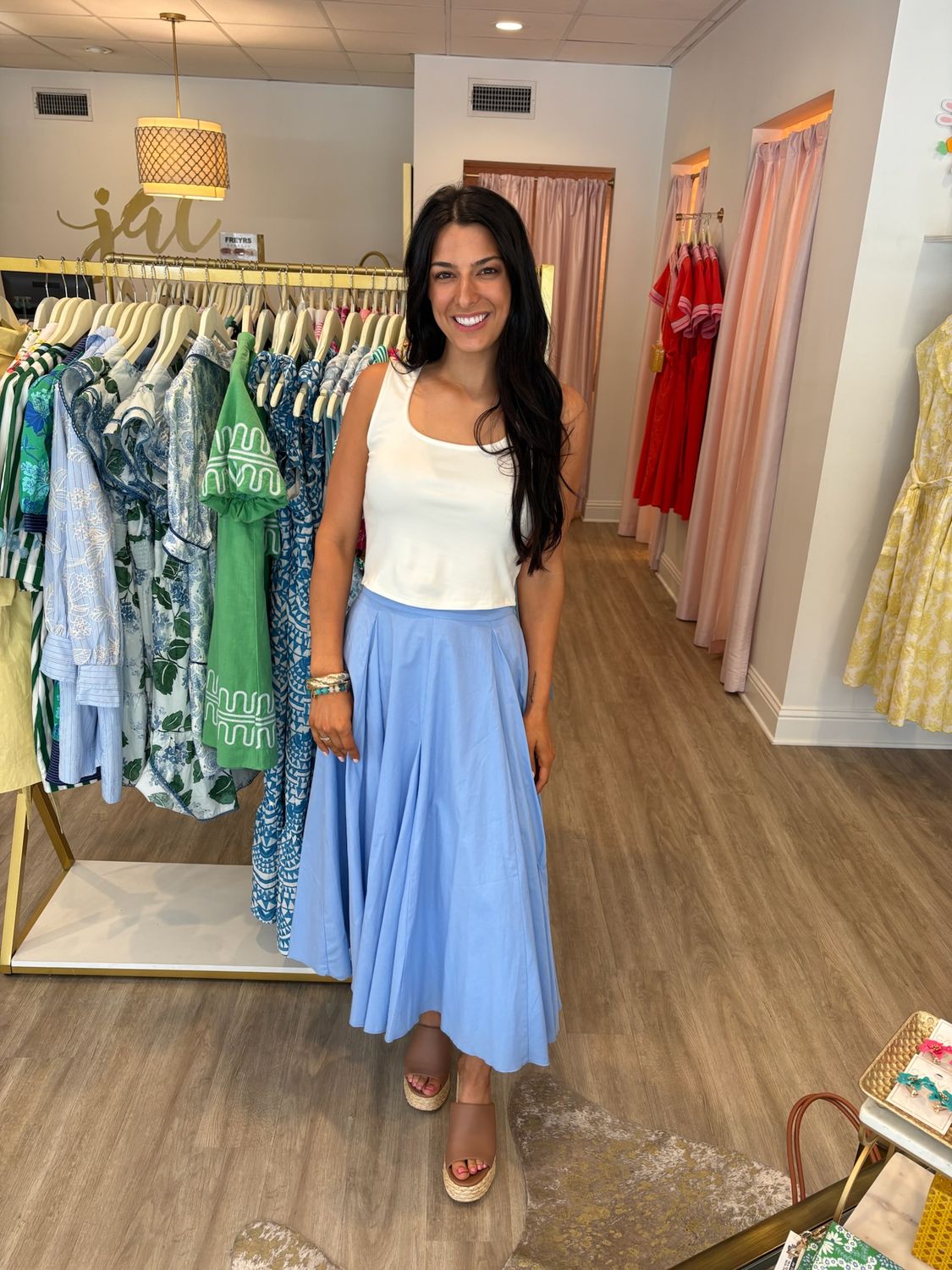 Dearly Square Neck Tank Ivory