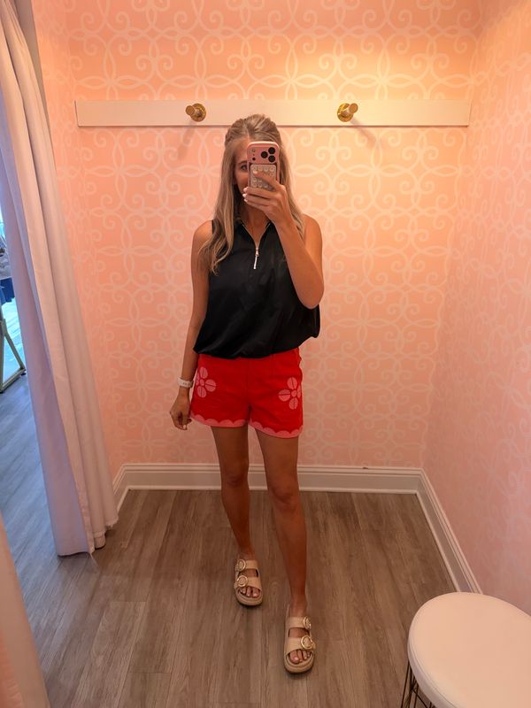 Lainey Bubble Zip Front Top