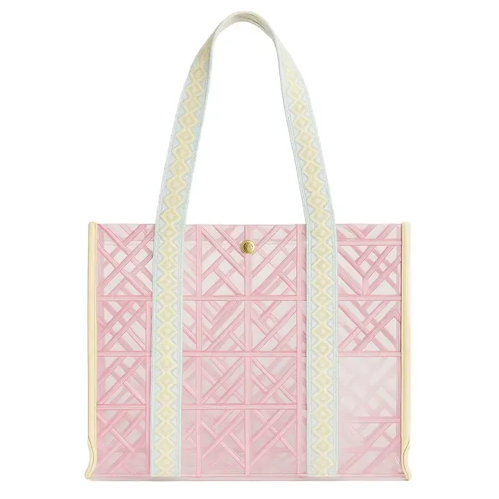 Pink Tile Vinyl Tote