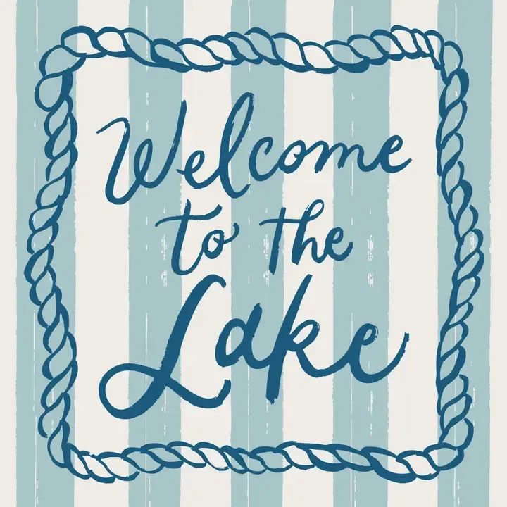 Welcome To The Lake Cocktail Napkins