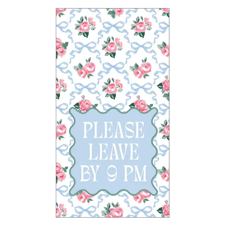 Paper Guest Towels Please Leave Rose
