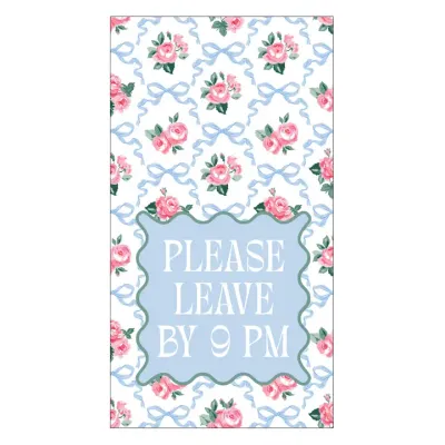Paper Guest Towels Please Leave Rose
